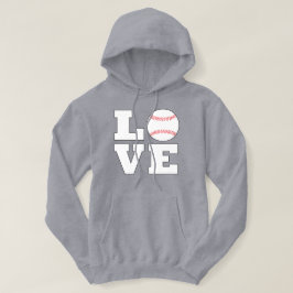 Manar Baseball KÄRLEK Player eller Coach Sports Te Hoodie