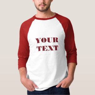 Manar Basic 3/4 Sleeve Raglan-mall vit/röd Tröja