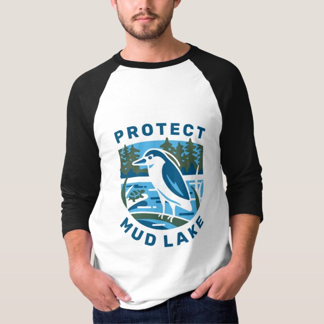 Manar Basic 3/4 Sleeve Raglan T-Shirt blue logotyp (Framsida)
