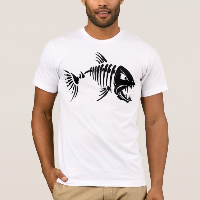 Manar Basic Bella Canvas T-Shirt/Fish Skeleton Tee (Framsida)