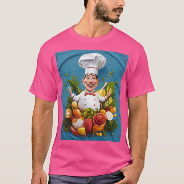 Manar Basic Donker T-Shirt med lycklig chef (Framsida)