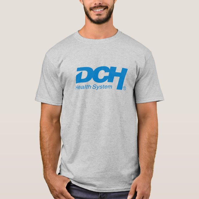 Manar - Basic Grått - Big DCH Blue Logotyp T Shirt (Framsida)
