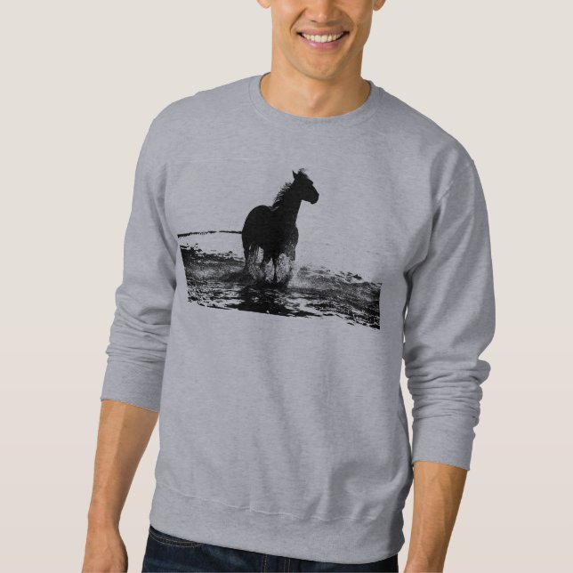 Manar Basic Grått Sweatshirt-mall Lägg till text Lång Ärmad Tröja (Framsida)