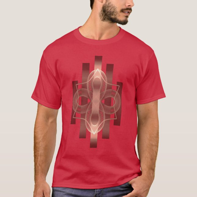 Manar Basic Helig Geometry Tee Shirt (Framsida)