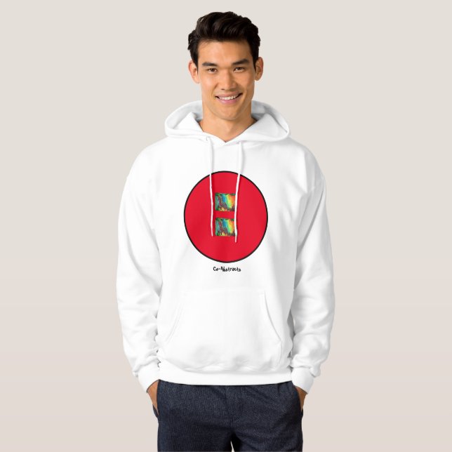 Manar Basic Hooded Shirt "Flow Orange/Red" Hoodie (Hel framsida)