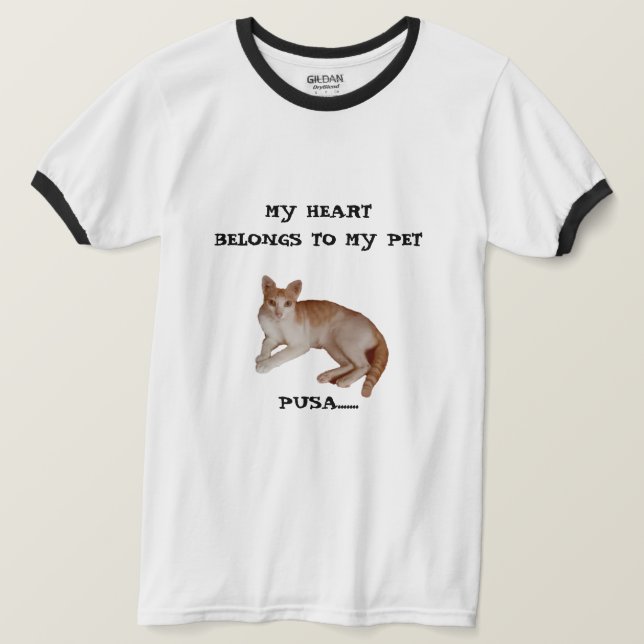 Manar Basic Ringer T-Shirt med Contrasting Neckli (Design framsida)