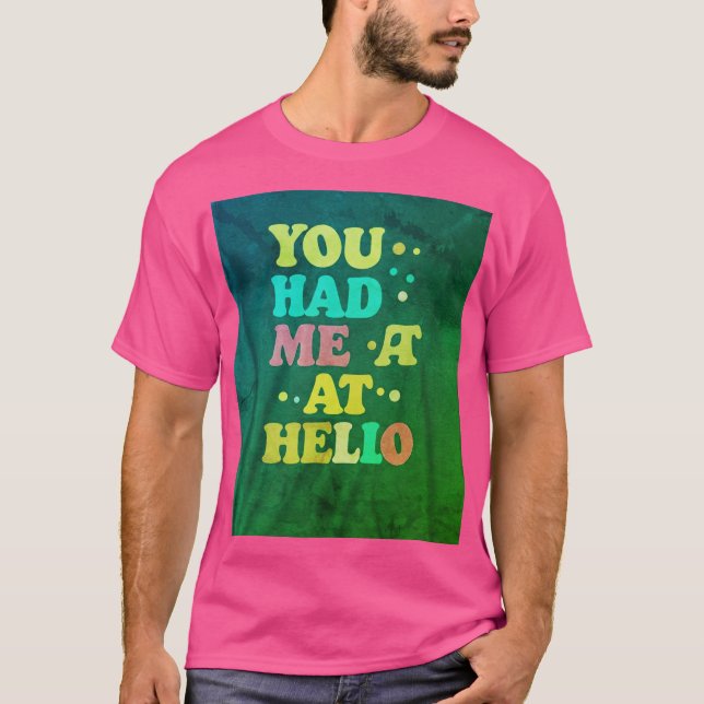 "Manar Basic-Shirt - "Du hade mig på dig" Slogan T Shirt (Framsida)