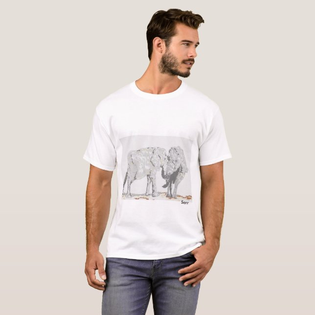 Manar Basic-Shirt/Elephants T Shirt (Hel framsida)