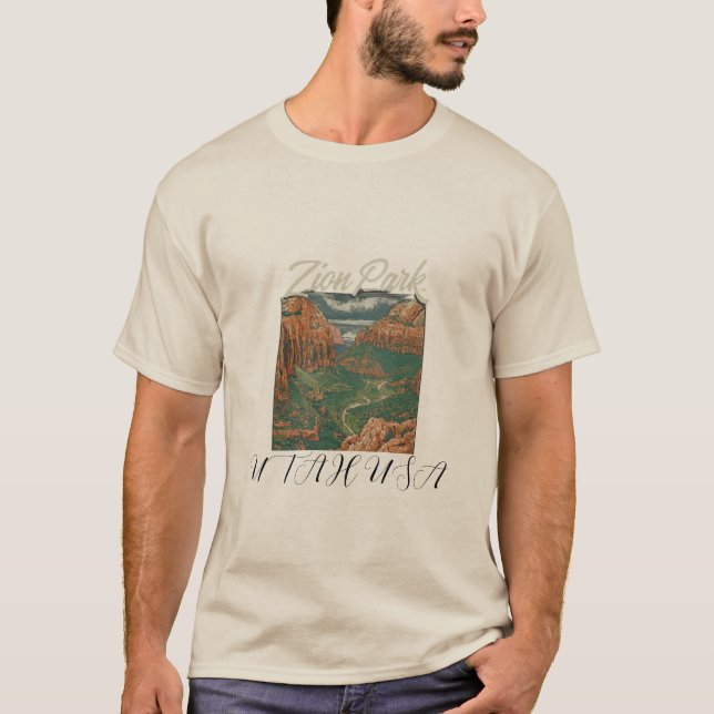 Manar Basic-Shirt: Experience Zion National Park T Shirt (Framsida)