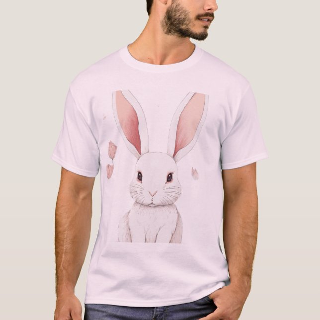 Manar Basic-ShirtCartoon Rabbits: Adsible carto T Shirt (Framsida)