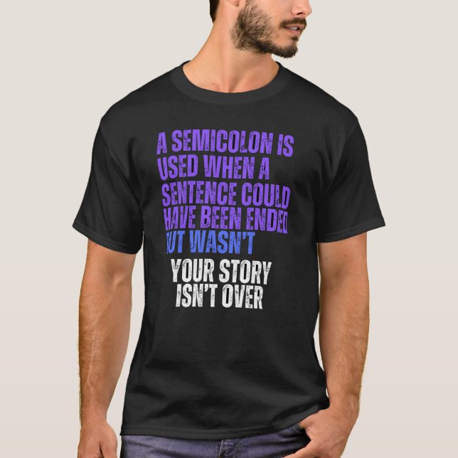 Manar Basic T-Shirt semicolon och semikolon (Framsida)
