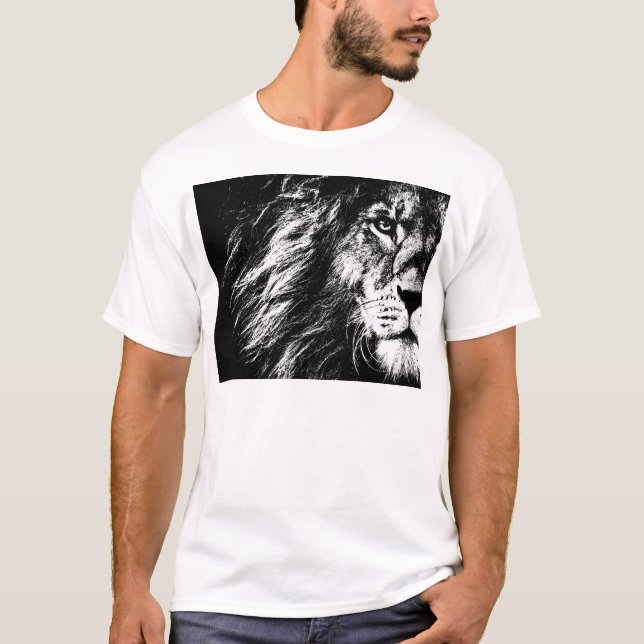 Manar Basic T-Shirts Modern Elegant Lejonare Ansik (Framsida)