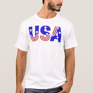 Manar Basic Tee - USA i Stars & Rand