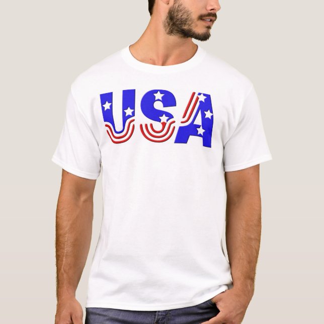 Manar Basic Tee - USA i Stars & Rand (Framsida)