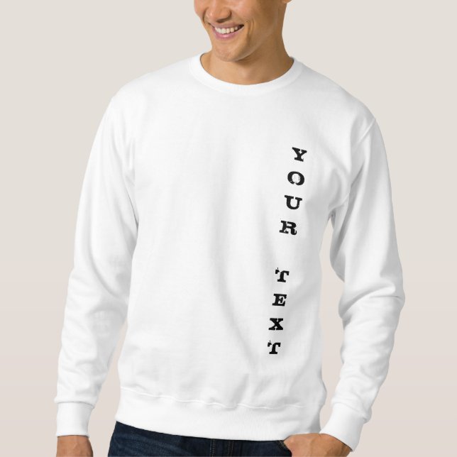 Manar Basic White Sweatshirt Din textmall (Framsida)