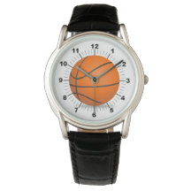 Manar Basketball Krona Black Leather Watch