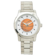 Manar Basketball Oversized Silver Bracelet Watch