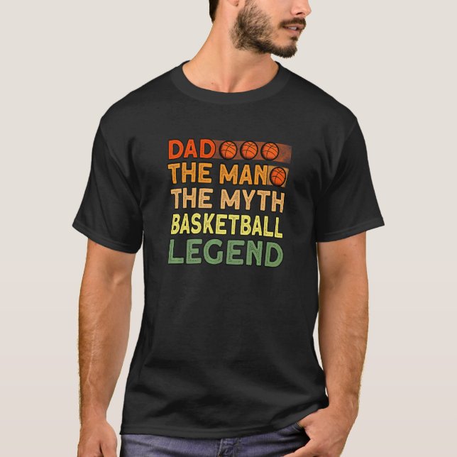 Manar Basketball Pappa Basketball T Shirt (Framsida)