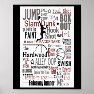 Manar Basketball Player - Basketball Jump Boll Sho Poster