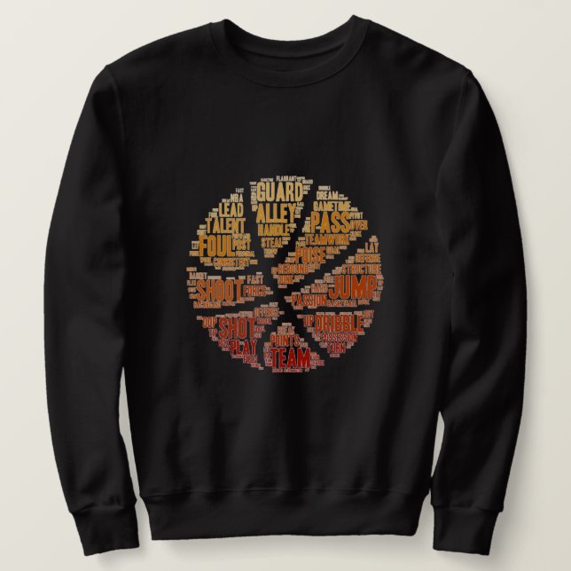 Manar Basketball Sports Game Sweatshirt Black (Design framsida)
