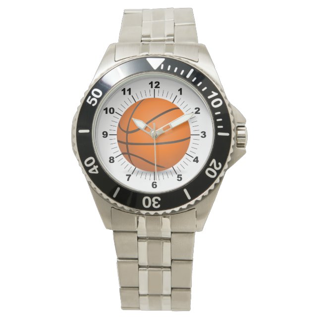 Manar Basketball Stainless Steel Bracelet Watch Armbandsur (Framsida)