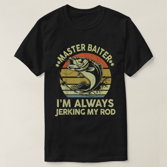 Manar Bass Fishing shirt Master Baiter Pappa Grand T Shirt (Design framsida)