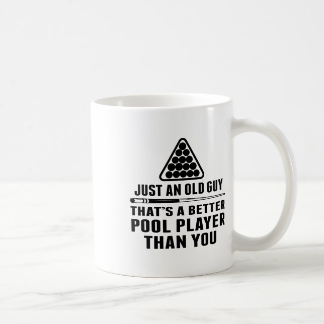 Manar Bassäng Player Shirt Cue Ll Billiards bara e Kaffemugg (Höger)
