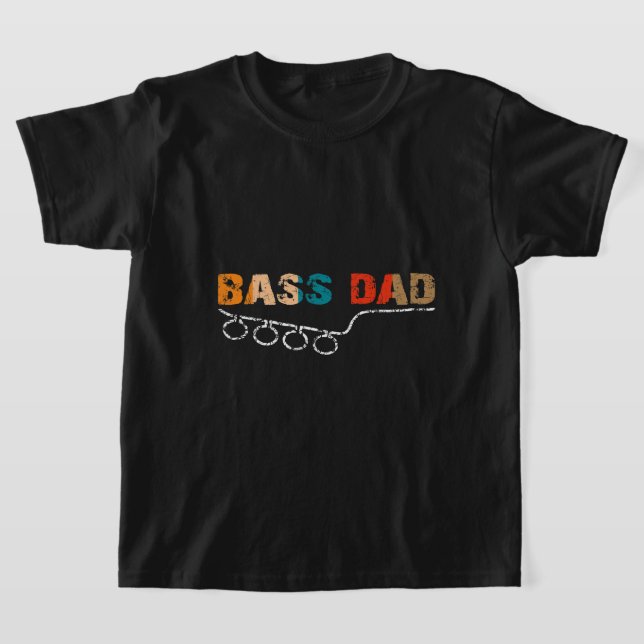 Manar Bassdad Pappa spelar baser guitar dubbla bas T Shirt (Laydown)