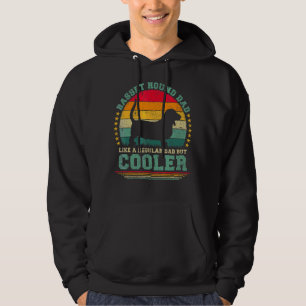 Manar Basset Hound Pappa som ett vanligt Pappa men Hoodie