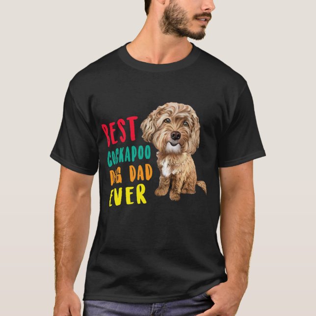 Manar bästa Cockapoo Hund Pappa någonsin Fars dag  T Shirt (Framsida)