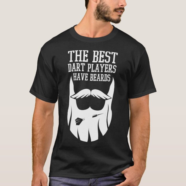 Manar bästa Dart-spelare har Beards Darts T Shirt (Framsida)