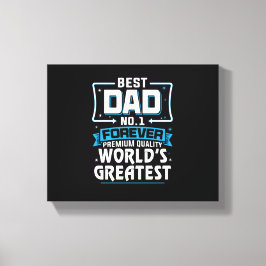 Manar Bästa Far Pappa Världsmästare nr 1 Canvastryck