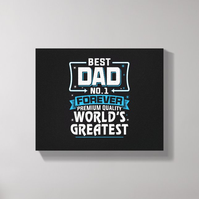 Manar Bästa Far Pappa Världsmästare nr 1 Canvastryck (Framsida)