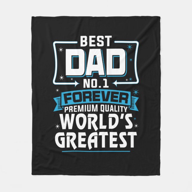 Manar Bästa Far Pappa Världsmästare nr 1 Fleecefilt (Framsidan)