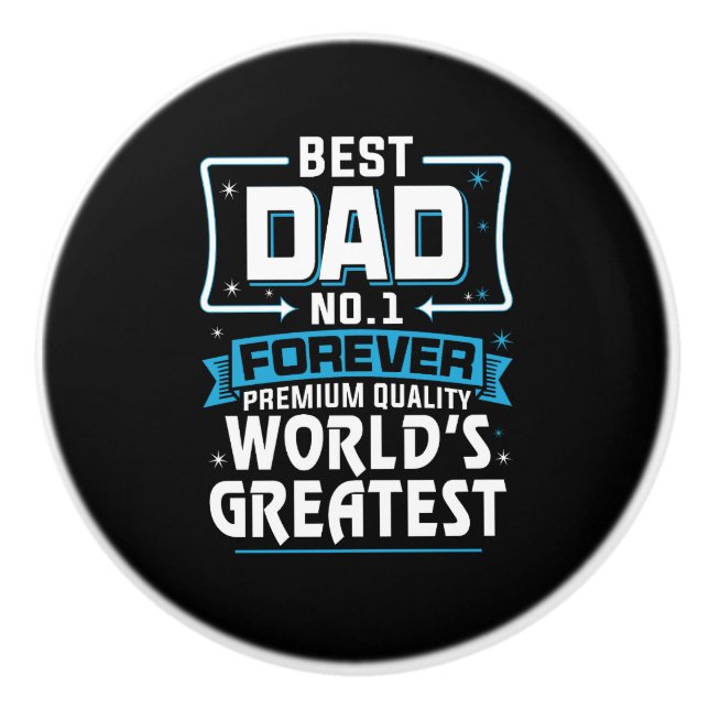Manar Bästa Far Pappa Världsmästare nr 1 Knopp (Framsidan)
