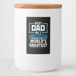Manar Bästa Far Pappa Världsmästare nr 1 Mat Etikett