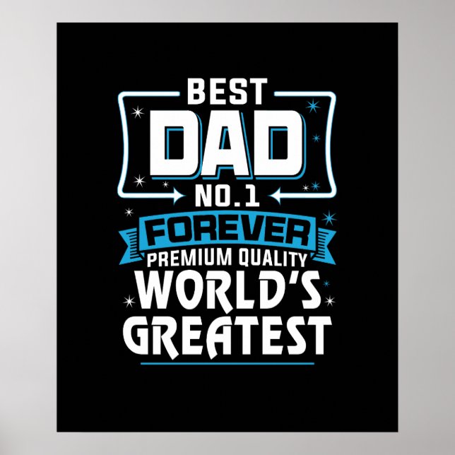 Manar Bästa Far Pappa Världsmästare nr 1 Poster (Framsidan)