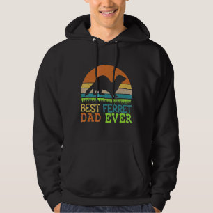 Manar Bästa Ferret Pappa någonsin Vintage för Far- Hoodie