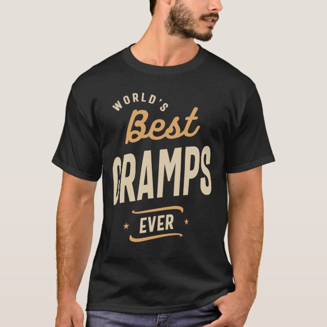 Manar bästa Gramps någonsin för gott Pappa / morfa T Shirt (Framsida)