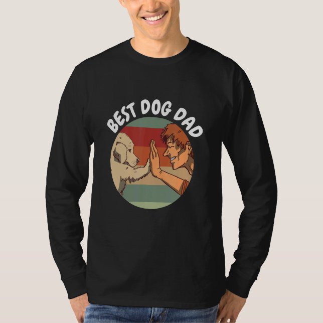 Manar bästa Hund Pappa 5 Hundägare Pet Hund Hund T Shirt (Framsida)
