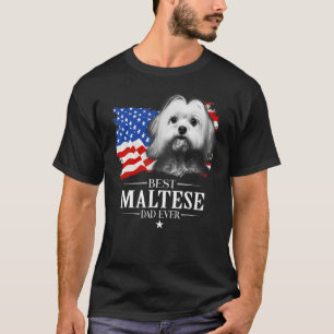 Manar Bästa maltesiska Pappa Allamerikanska Flagga T Shirt