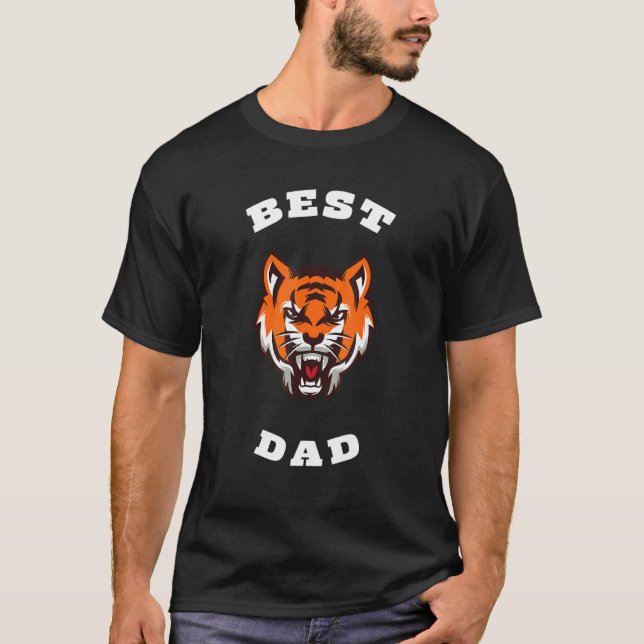 Manar bästa Pappa Fars dag Tigers chef T Shirt (Framsida)