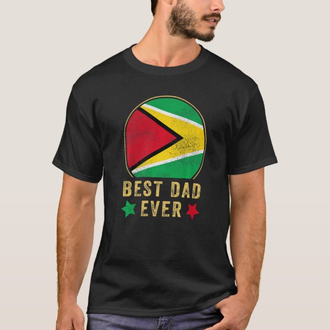 Manar Bästa Pappa någonsin Guyana Far Land Guyana T Shirt (Framsida)