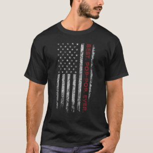Manar Bästa POP-POP någonsin USA:s Flagga till Far T Shirt