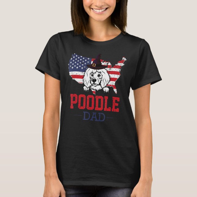Manar bästa Pudel-Pappa-Fars dag-dongin för  Hundä T Shirt (Framsida)