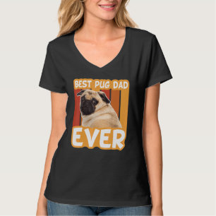 Manar Bästa Pug Pappa Alltid Amerikanska Flagga 4 T Shirt