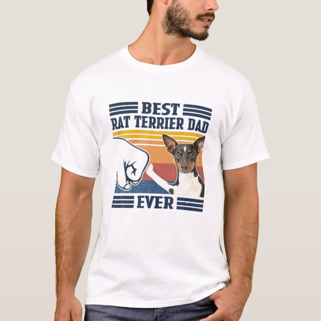 Manar bästa Råtta Terrier Pappa Alltid Rolig hund  T Shirt (Framsida)