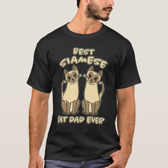 Manar bästa siamesisk katt Pappa - allt katt Pappa T Shirt (Framsida)