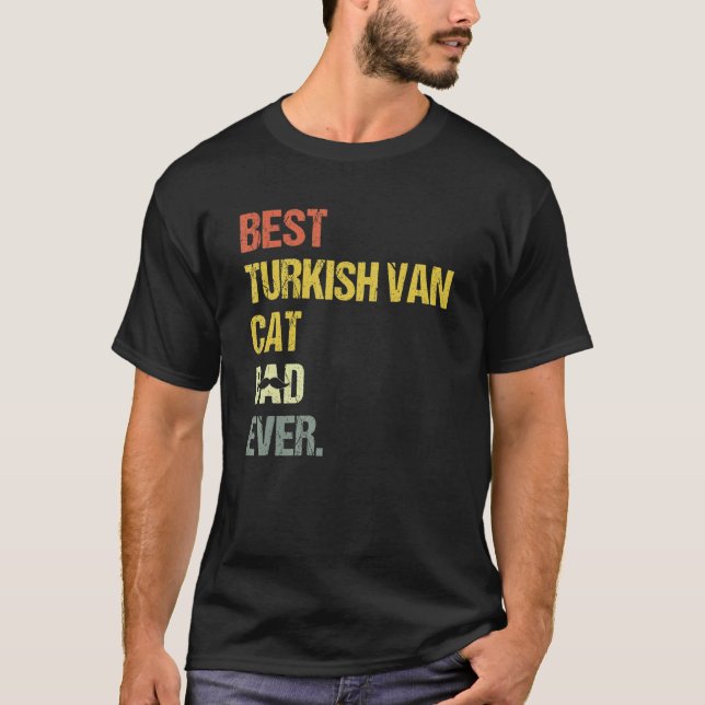 Manar bästa turkiska Van Cat Pappa T Shirt (Framsida)