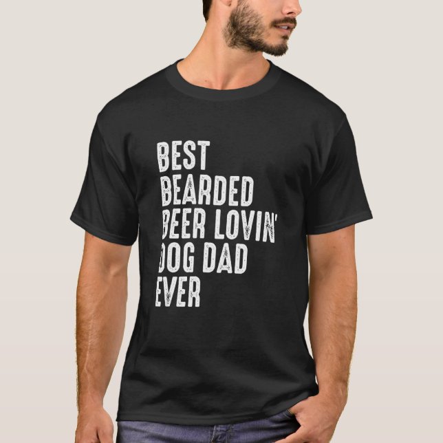 Manar bäste bondad öl Lovin Hund Pappa 1 T Shirt (Framsida)